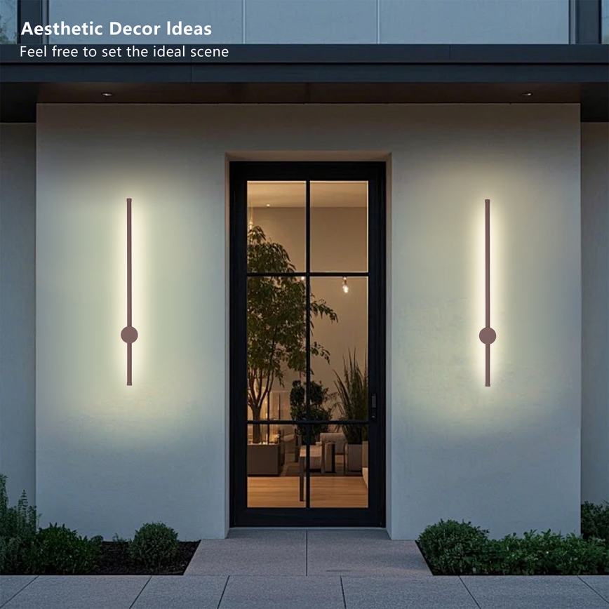 Brilagi - Außenwandleuchte AURA LED/12W/230V 3000K IP54 65 cm braun CRI 90