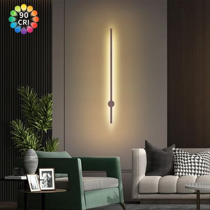 Brilagi - LED-Außenwandleuchte AURA LED/20W/230V 3000K IP54 97 cm braun CRI 90