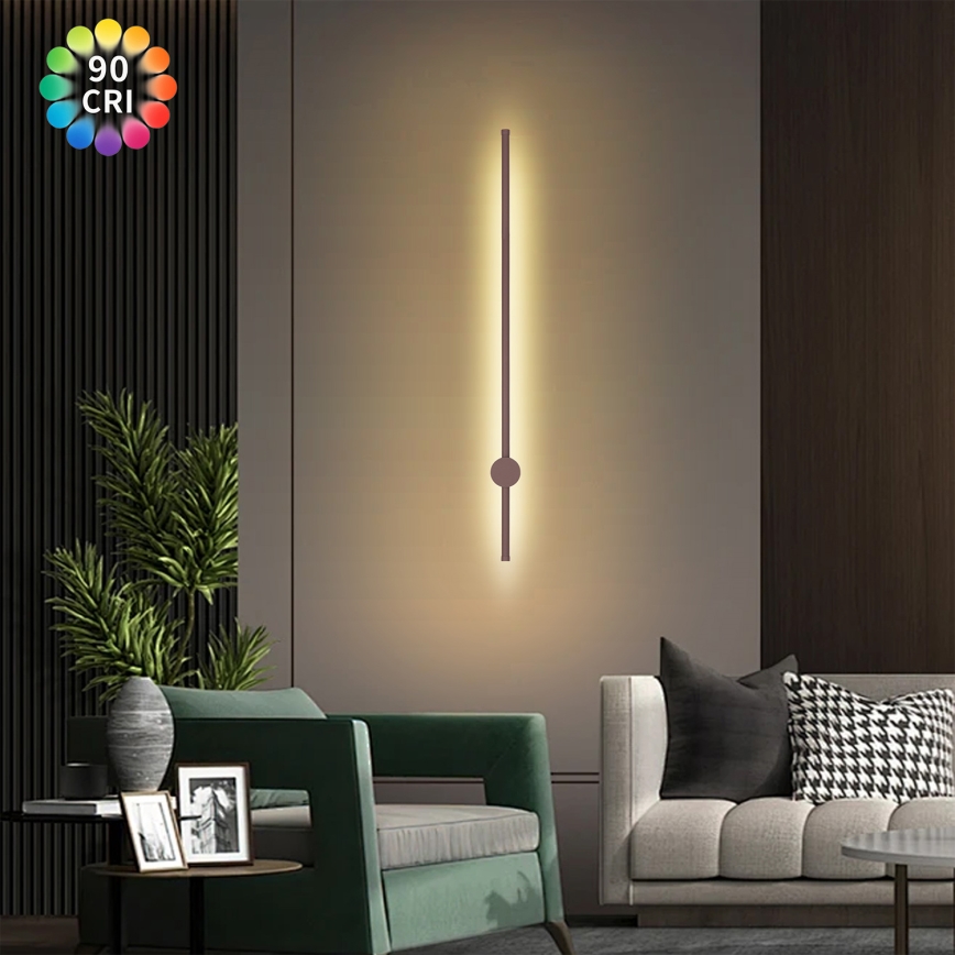 Brilagi - LED-Außenwandleuchte AURA LED/20W/230V 3000K IP54 97 cm braun CRI 90