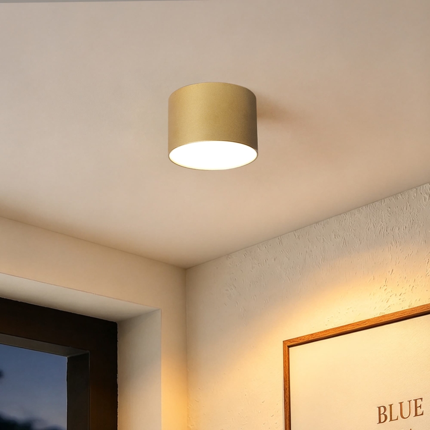 BRILAGI - Außen-Deckenleuchte FORIS LED/9W/230V Ø 9 cm goldfarben IP44