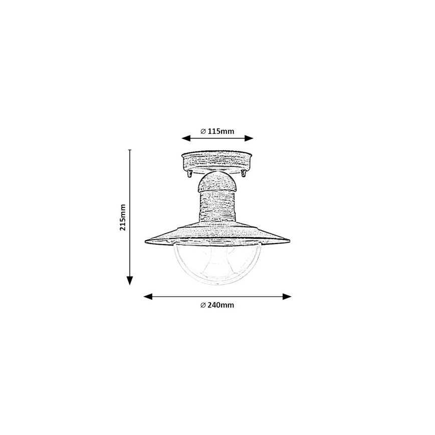 Brilagi - Außen-Deckenleuchte MOLDE 1xE27/60W IP44 Bronze/Patina