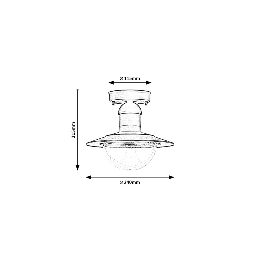 Brilagi - Außen-Deckenleuchte MOLDE 1xE27/60W IP44 schwarz