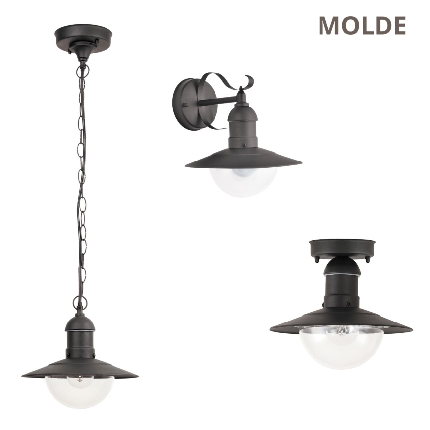 Brilagi - Außen-Deckenleuchte MOLDE 1xE27/60W IP44 schwarz