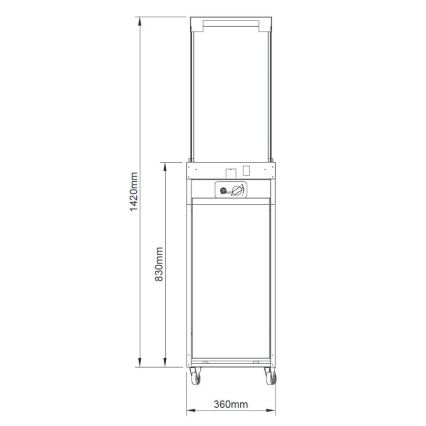 Brilagi - Außen-Gaskamin FLARO GAS 142x36 cm 8 kW 1xAAA grau + Schutzabdeckung
