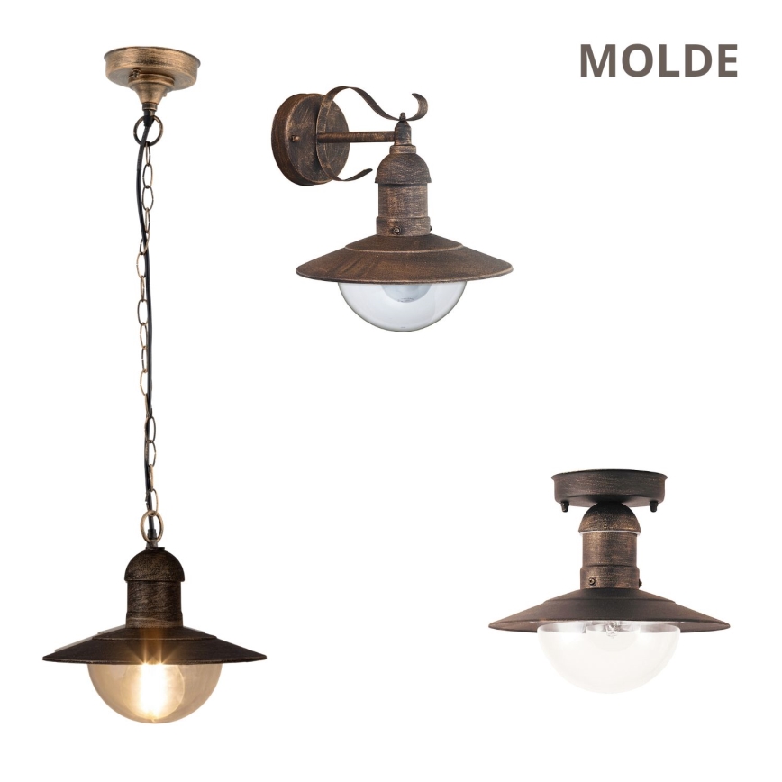 Brilagi - Außen-Hängeleuchte MOLDE 1xE27/60W IP44 Bronze/Patina