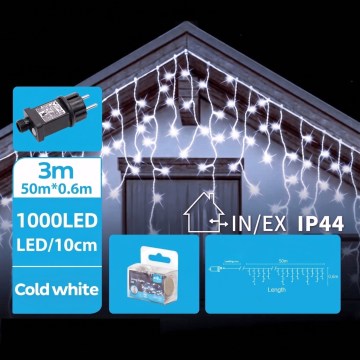 BRILAGI - Außen-LED-Weihnachtslichterkette 1000xLED/9W/230V 53m IP44 kaltweiß