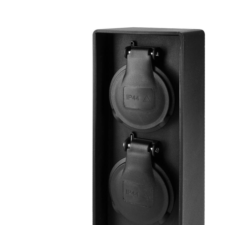 Brilagi - Außen-Steckdosen-Säule 2-fach 230 V IP44 SCHUKO schwarz