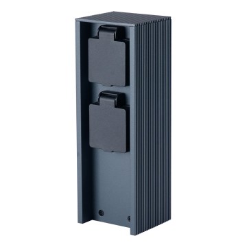 Brilagi - Außen-Steckdosensäule PILLAR 2Z SCHUKO 230V IP44 anthrazit
