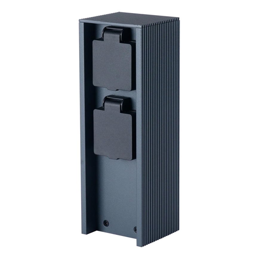 Brilagi - Außen-Steckdosensäule PILLAR 2Z SCHUKO 230V IP44 anthrazit