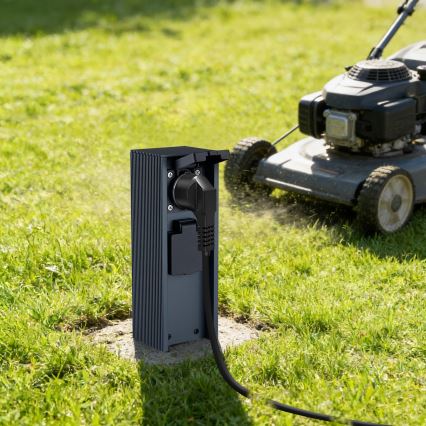 Brilagi - Außen-Steckdosensäule PILLAR 2Z SCHUKO 230V IP44 anthrazit