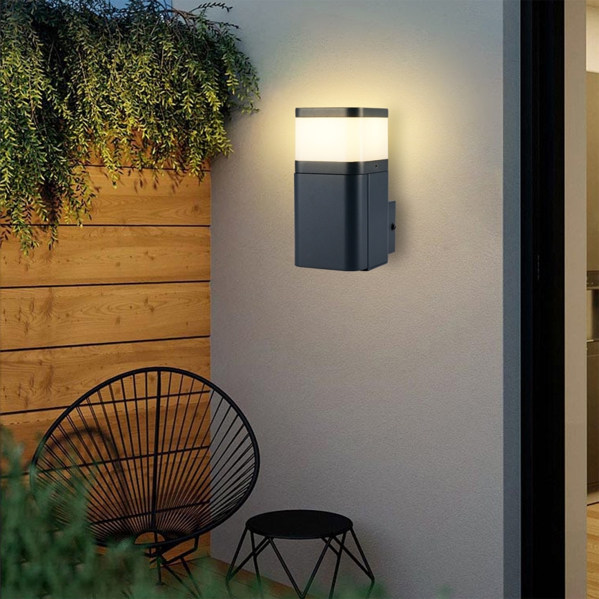 Brilagi - Außenwandleuchte mit SCHUKO-Steckdose PILLAR 1xG9/11W/230V IP44 anthrazit