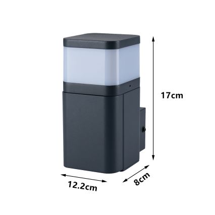 Brilagi - Außenwandleuchte mit SCHUKO-Steckdose PILLAR 1xG9/11W/230V IP44 anthrazit