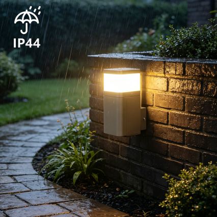 BRILAGI - Außenwandleuchte mit SCHUKO-Steckdose PILLAR 1xG9/11W/230V IP44 grau
