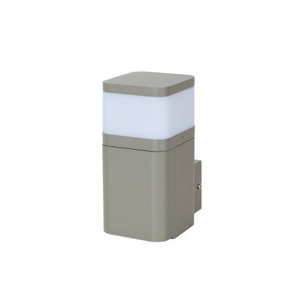 BRILAGI - Außenwandleuchte mit SCHUKO-Steckdose PILLAR 1xG9/11W/230V IP44 grau