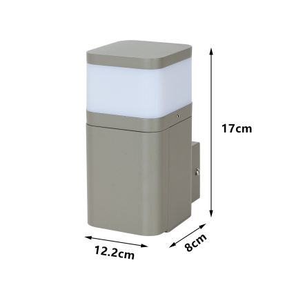 BRILAGI - Außenwandleuchte mit SCHUKO-Steckdose PILLAR 1xG9/11W/230V IP44 grau