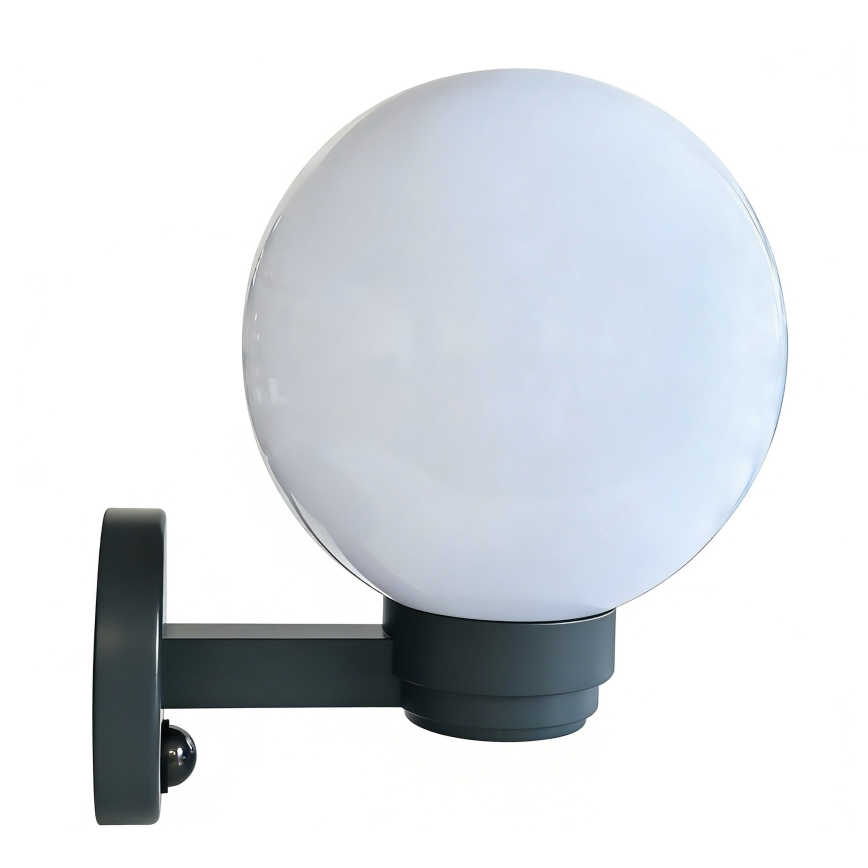 Brilagi - Außen-Wandleuchte mit Bewegungsmelder HARBOR 1xE27/40W/230V IP33 anthrazit/weiß