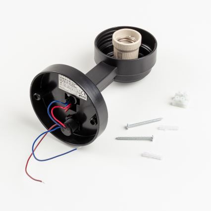 BRILAGI - Außen-Wandleuchte mit Bewegungsmelder HARBOR 1xE27/40W/230V IP33 anthrazit/weiß
