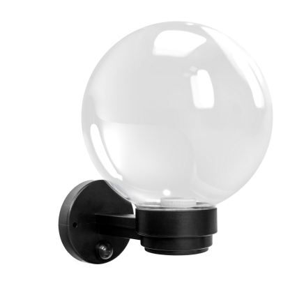 Brilagi - Außenwandleuchte mit Bewegungsmelder HARBOR 1xE27/40W/230V IP33 schwarz/transparent