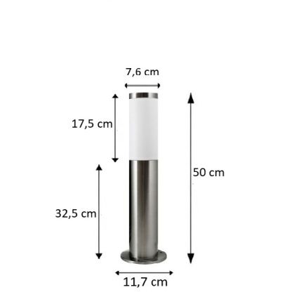 BRILAGI - Außenleuchte ELIA 1xE27/20W/230V IP44 50 cm mattchrom