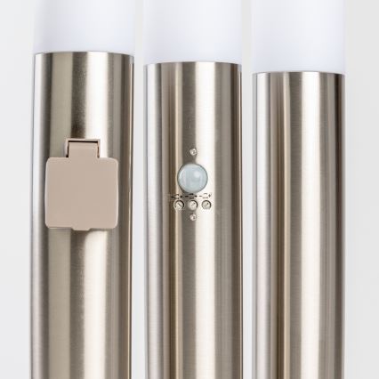 BRILAGI - Außenleuchte mit Bewegungsmelder ELIA 1xE27/20W/230V IP44 50 cm mattchrom