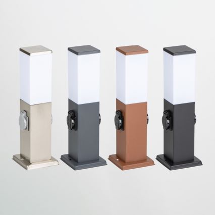 Brilagi - Außenleuchte mit 2 SCHUKO-Steckdosen NOVA 1xE27/15W/230V 40 cm IP44 Anthrazit