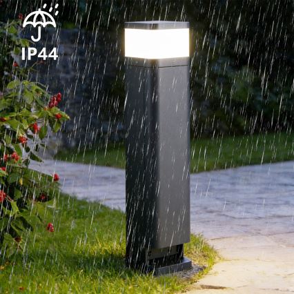Brilagi - Außenleuchte mit 2 Schuko-Steckdosen PILLAR 1xG9/11W/230V IP44 Anthrazit