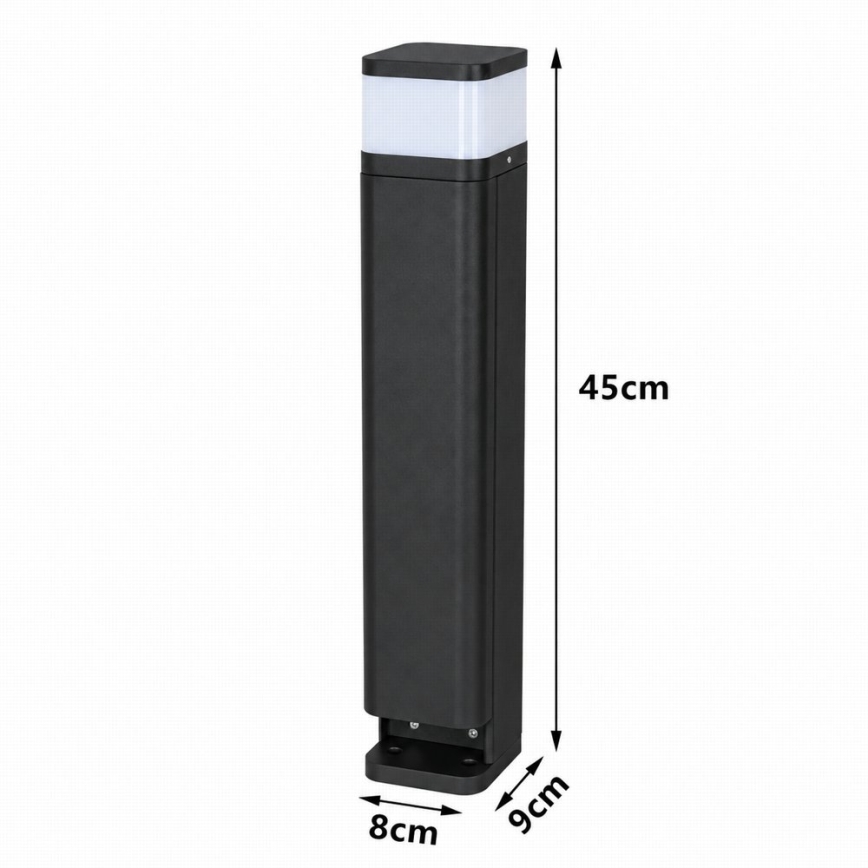 BRILAGI - Außenleuchte mit 2 Steckdosen SCHUKO PILLAR 1xG9/11W/230V IP44 schwarz