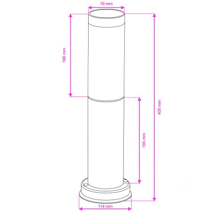Brilagi - Außenleuchte NOVA 1xE27/15W/230V 40 cm IP44 anthrazit