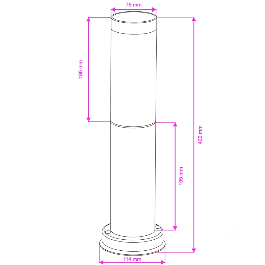 Brilagi - Außenleuchte NOVA 1xE27/15W/230V 40 cm IP44 anthrazit