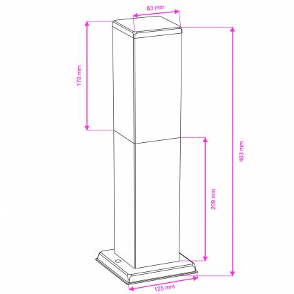 Brilagi - Außenleuchte NOVA 1xE27/15W/230V 40 cm IP44 braun