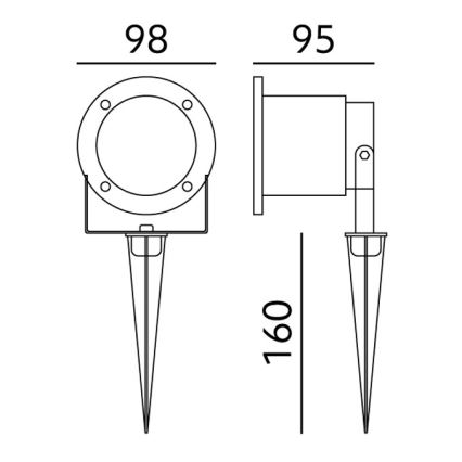 BRILAGI - Außenleuchte TERRA 1xGU10/50W/230V IP65 grau
