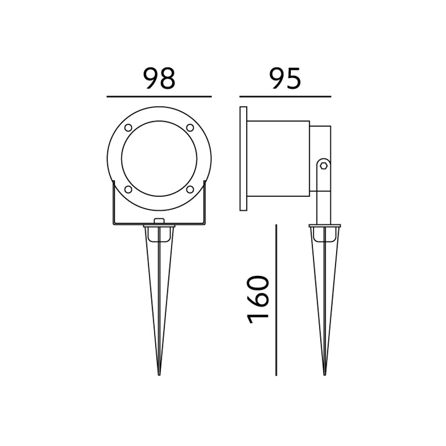 BRILAGI - Außenleuchte TERRA 1xGU10/50W/230V IP65 grau