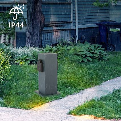 Brilagi - Außensteckdosensäule PILLAR 1x SCHUKO 230V IP44 Anthrazit