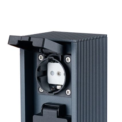 Brilagi - Außensteckdosensäule PILLAR 2Z SCHUKO 230V IP44 anthrazit