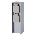 Brilagi - Außensteckdosensäule PILLAR 2Z SCHUKO 230V IP44 silber