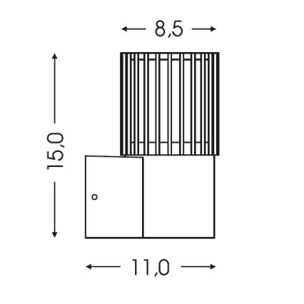 BRILAGI - Außenwandleuchte ARMOR 1xGU10/35W/230V IP44 schwarz