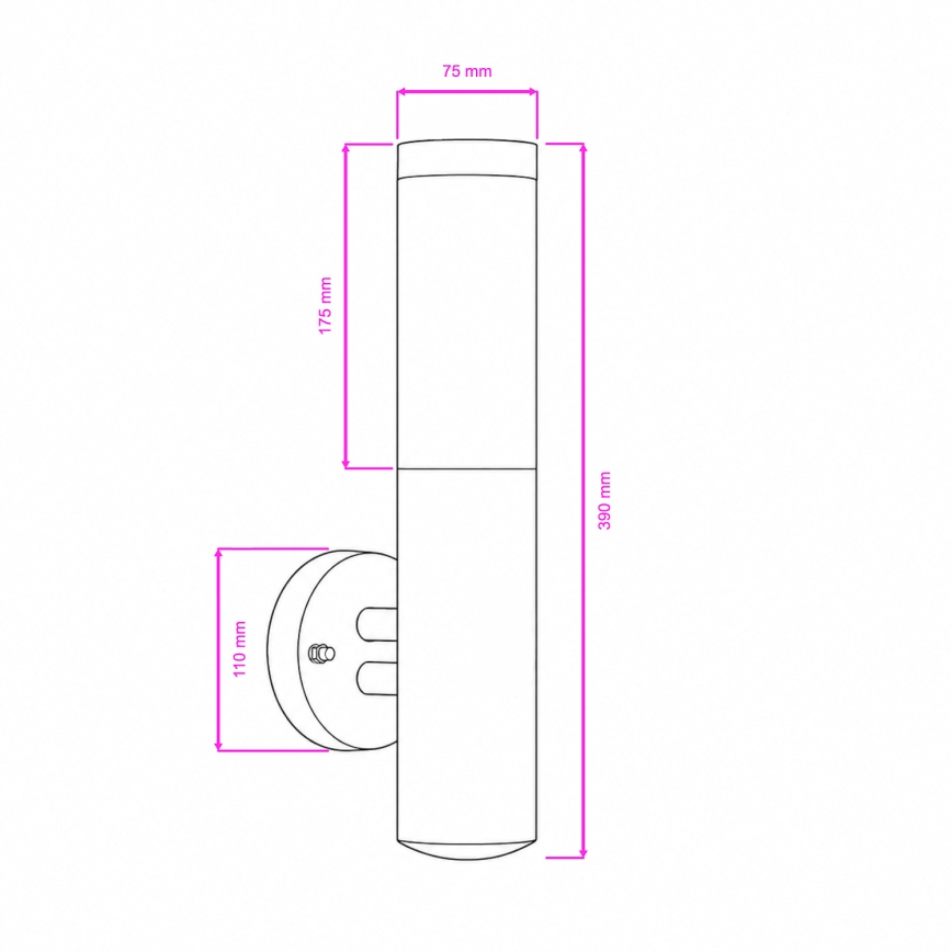 BRILAGI - Außenwandleuchte ELIA 1xE27/20W/230V IP44 mattchrom