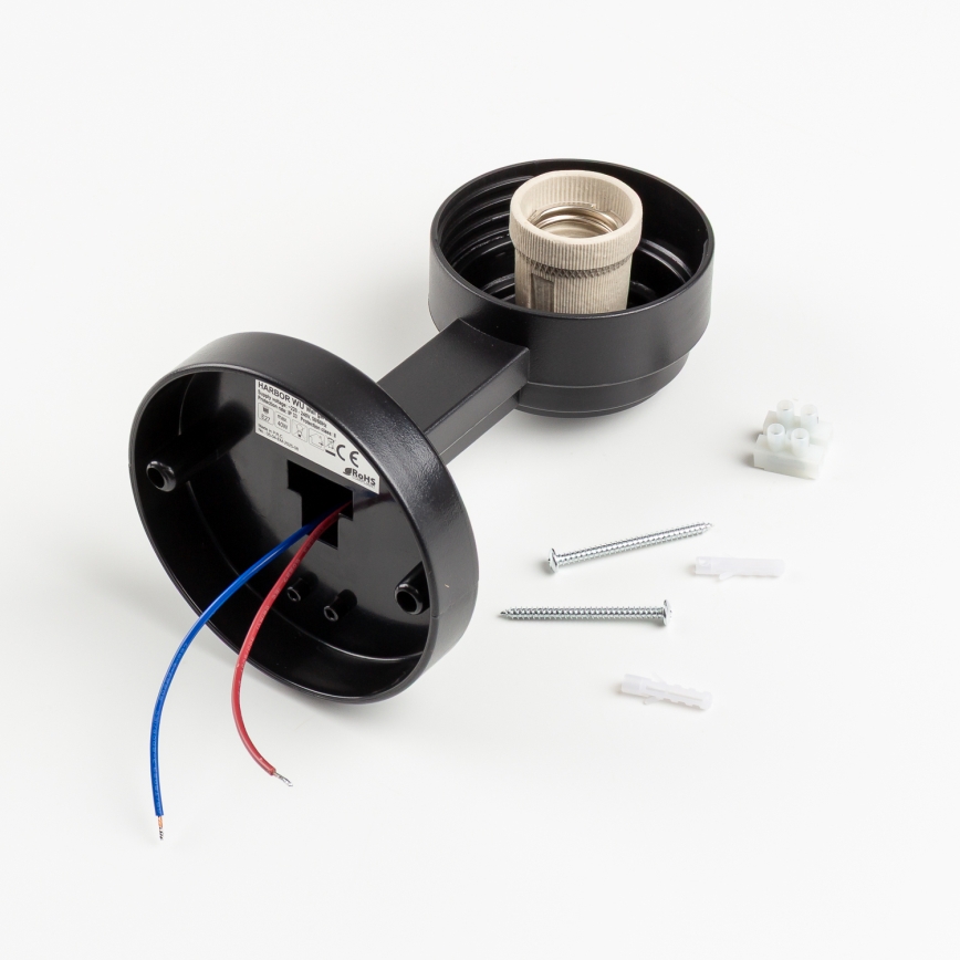 BRILAGI - Außenwandleuchte HARBOR 1xE27/40W/230V IP33 schwarz/weiß