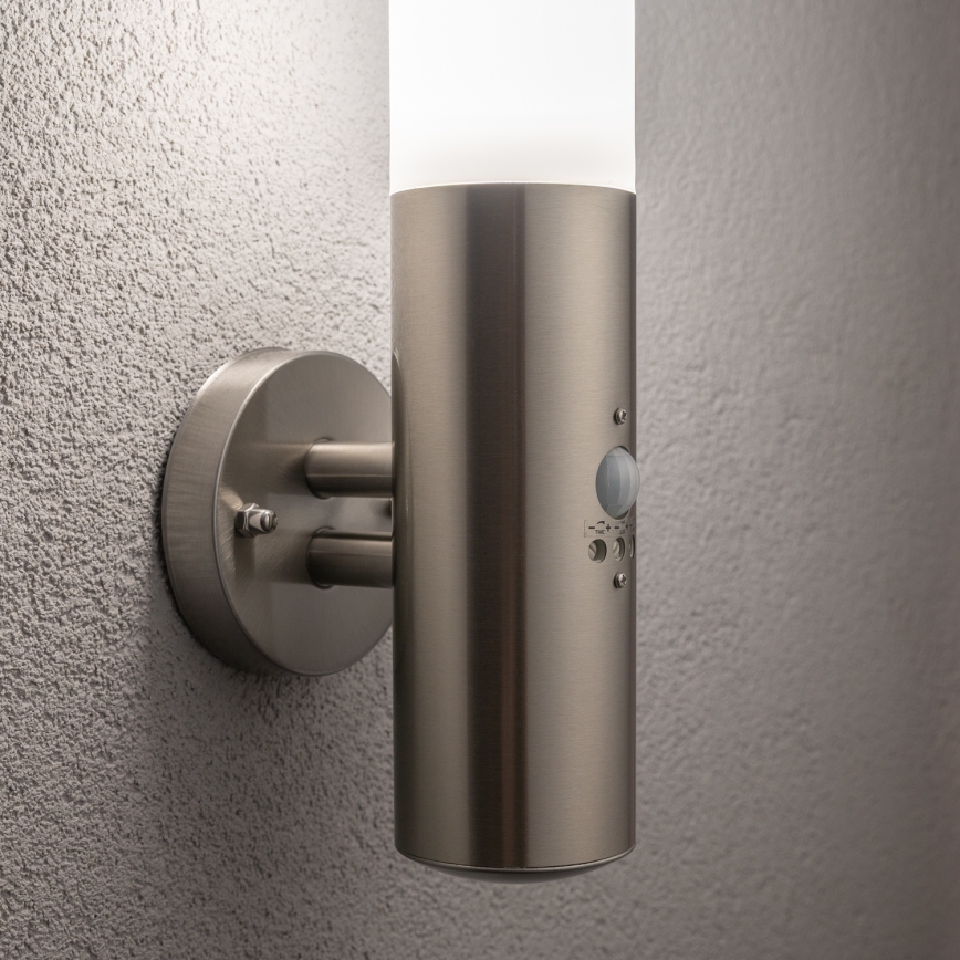 BRILAGI - Außenwandleuchte mit Sensor ELIA 1xE27/20W/230V IP44 mattchrom