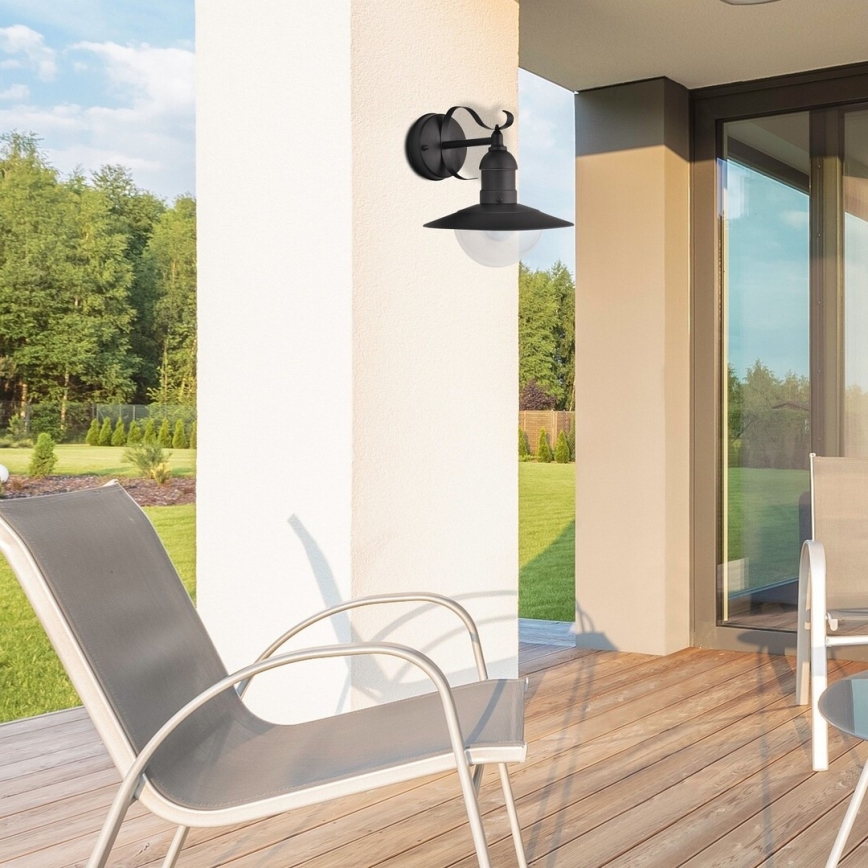 Brilagi - Außenwandleuchte MOLDE 1xE27/60W/230V IP44 schwarz