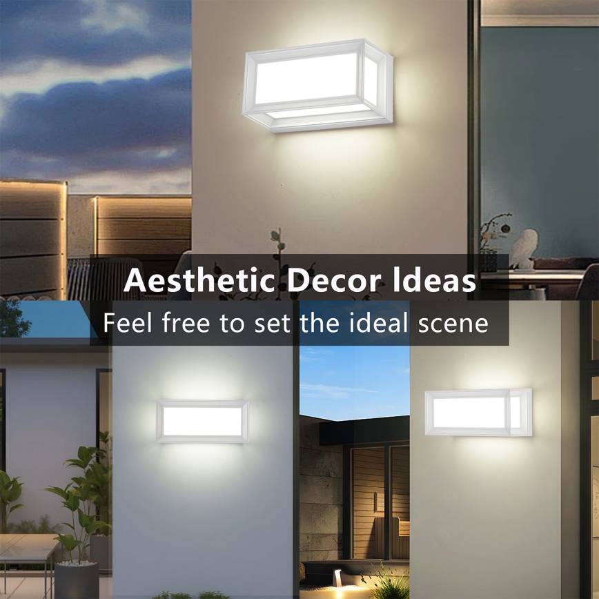 Brilagi - Außenwandleuchte PARKER 1xE27/60W/230V weiß IP44