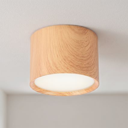 BRILAGI - Badezimmer-Spot SMOOTH 1xGX53/15W/230V 60x82 mm Eichen-Dekor IP54