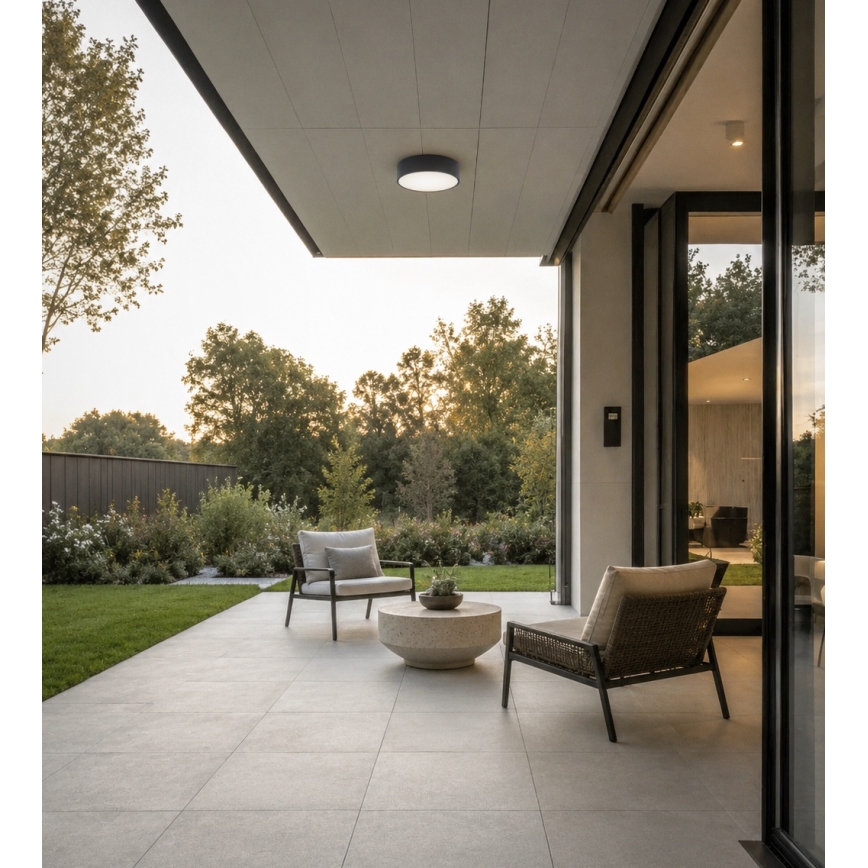Brilagi - Badezimmer-Deckenleuchte CLARE 1xE27/24W/230V Ø 20 cm Anthrazit IP54