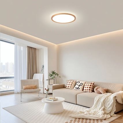 Brilagi - LED-Badezimmer-Deckenleuchte ULTRA SLIM LED/18W/230V Ø 30 cm Roségold IP54