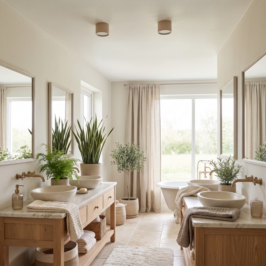 BRILAGI - Badezimmer-Spot SMOOTH 1xGX53/15W/230V 60x82 mm beige IP54
