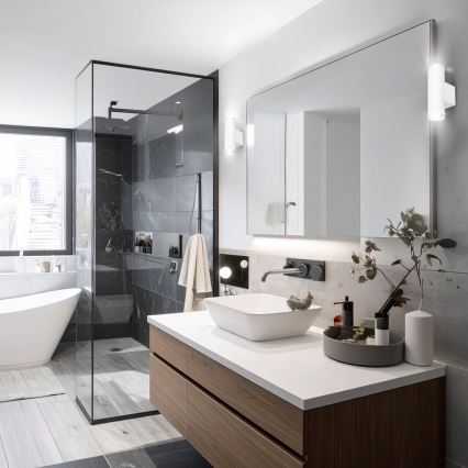 Brilagi - Badezimmer-Wandspot SELE AQUA 2xGU10/30W/230V IP44 weiß