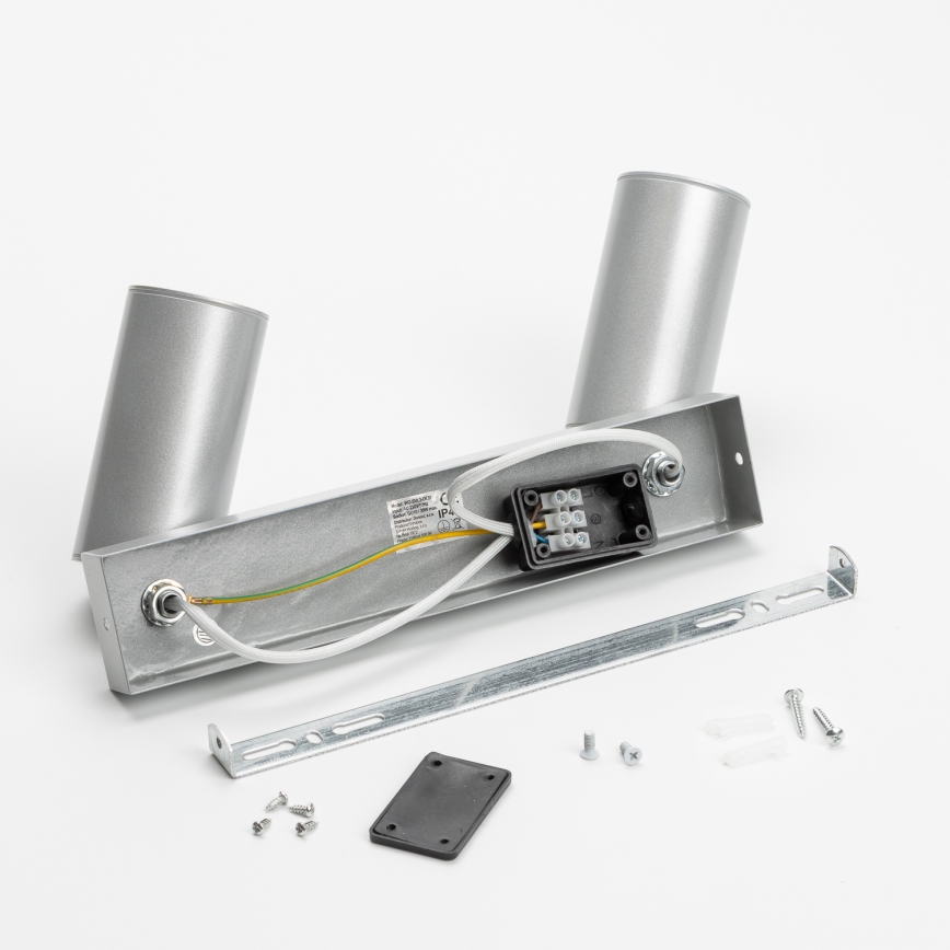 Brilagi - Badezimmerstrahler SELE 2xGU10/30W/230V IP44 silbern