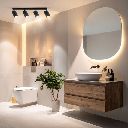 Brilagi - Badezimmerstrahler SELE 4xGU10/30W/230V IP44 schwarz