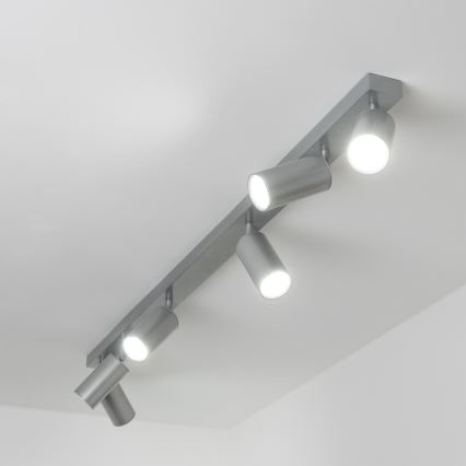 Brilagi - Badezimmerstrahler SELE 6xGU10/30W/230V IP44 silbern