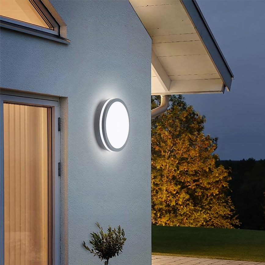 Brilagi - LED Außenleuchte mit Sensor BENE LED/24W/230V Ø 26 cm Anthrazit IP54